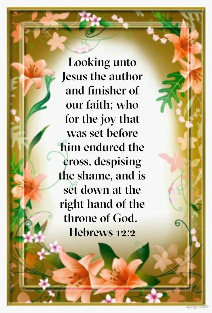 HEBEWS 12:2 KJV ALPHA AND OMEGA!!