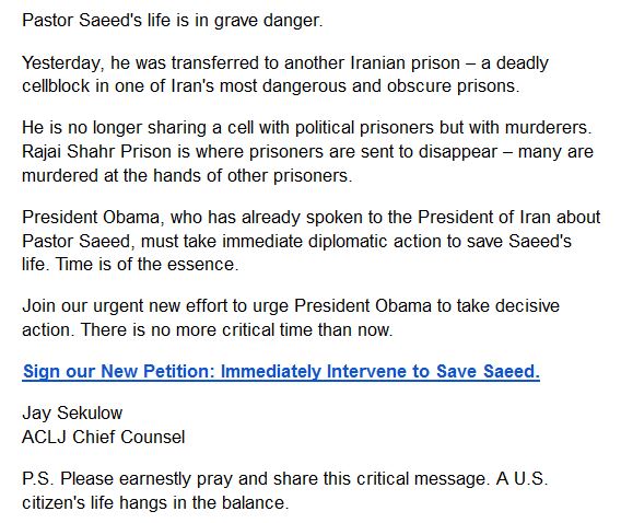 pastor-saeed-petition