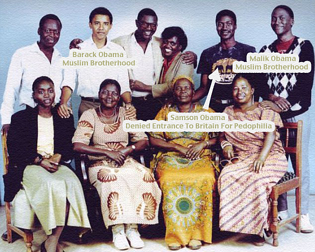 Barack Obama Jr on his first visit to Kenya in 1987 (Back row L-