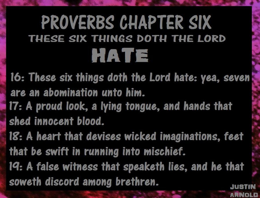 PROVERBS 6:16-19 KJV READ AND HEED USA!!
