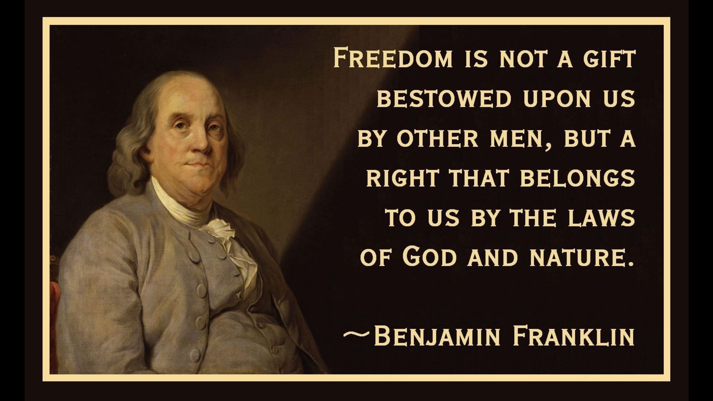 Benjamin Franklin was a CHRISTIAN!!