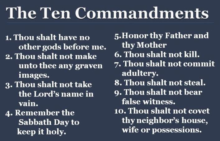 10 COMMANDMENTS from OUR ONE TRUE GOD JEHOVAH-YAHWEH!!