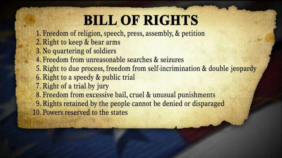 BILL OF RIGHTS ADHERE TOO THEM in our JUDEO-CHRISTIAN NATION USA!!