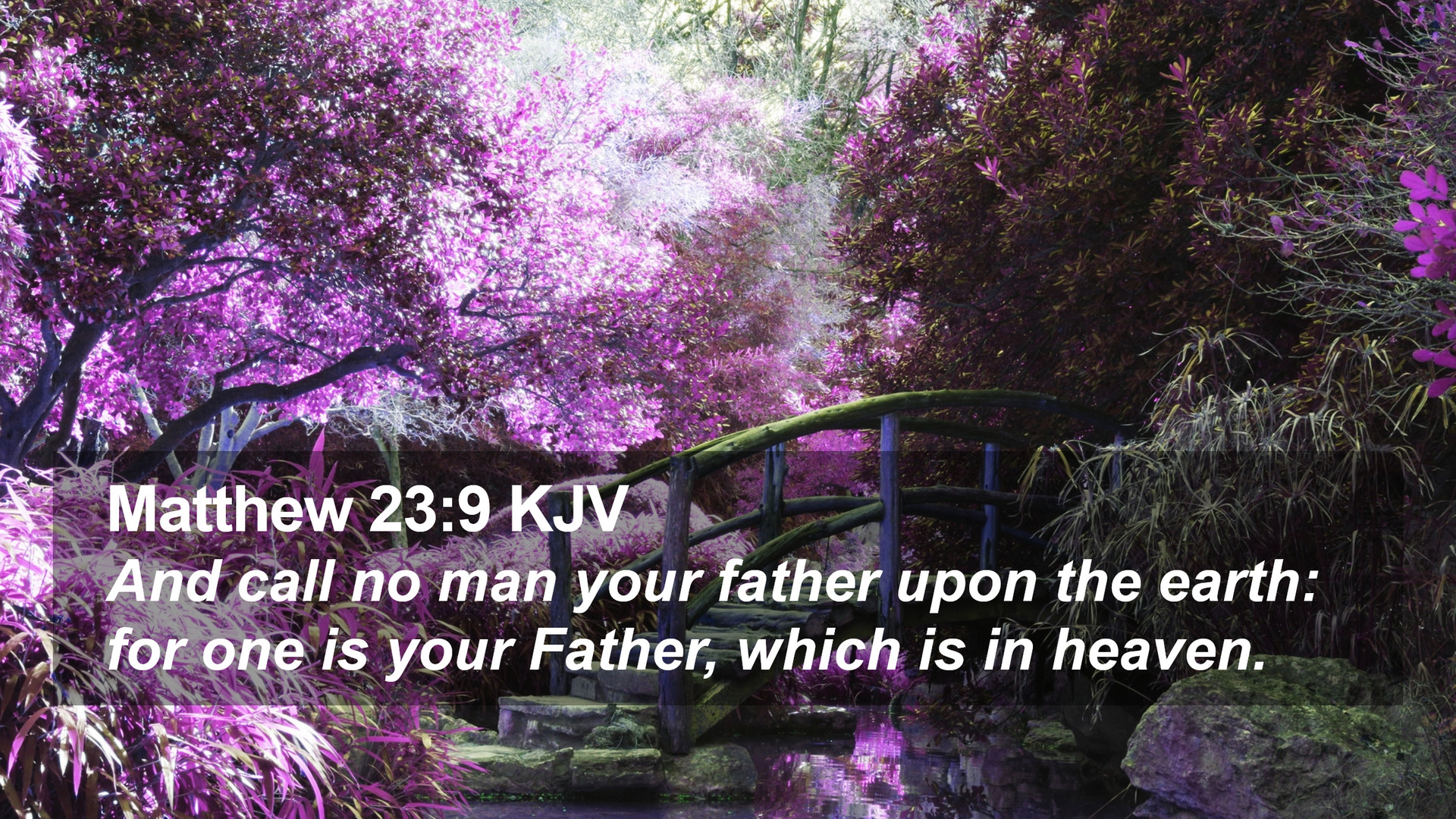 MATTHEW 23-9 KJV ONE FATHER WHO ART in HEAVEN ABOVE!!