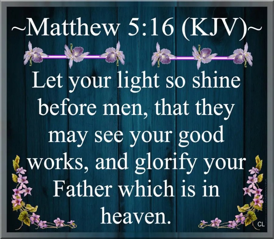 MATTHEWN 5:16 LKV JESUS-YESHUA THE TRUE LIGHT!!