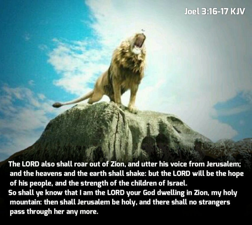 LORD also shall roar out of Zion!!