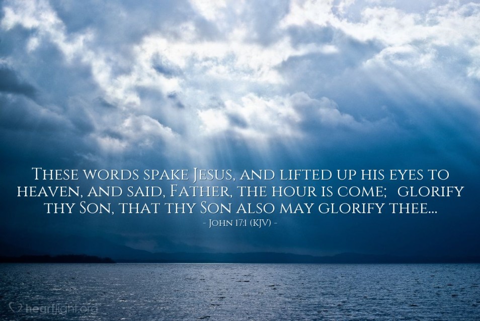 John 17:1-2 KJV Hallelujah and many more Blessings!!