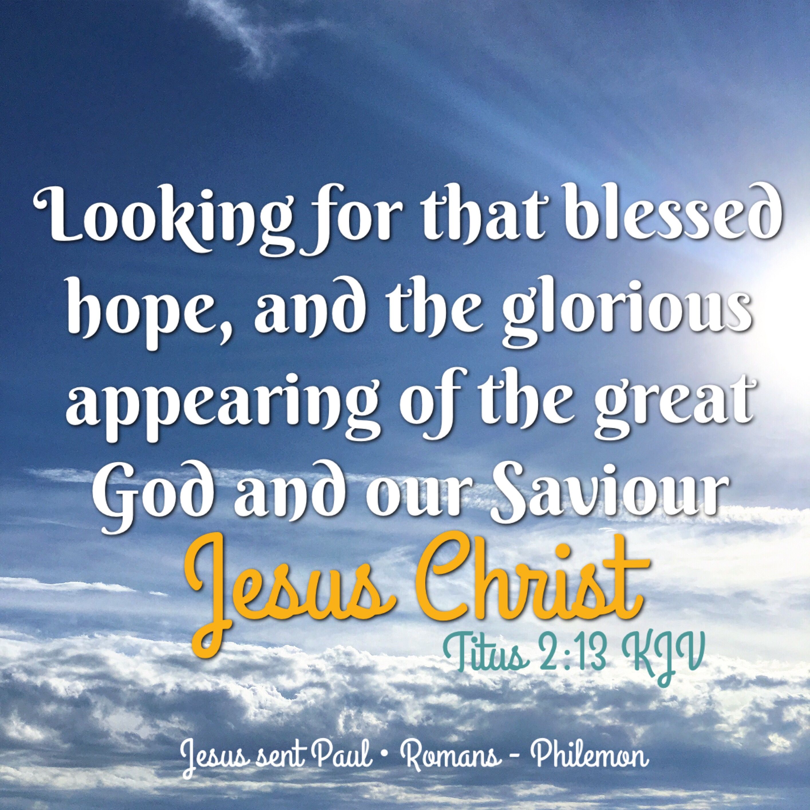 TITUS 2:13 KJV AMEN-AMEIN!!